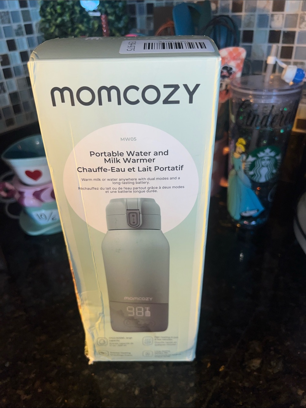 NIB Momcozy Portable Water & Milk Warmer - Purple